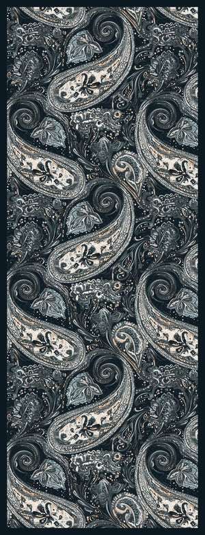 Efilia Desenli Şal - Kozmik Paisley - Siyah