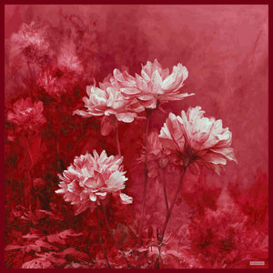 Efilia Desenli Eşarp - Zamansız Hayal - Kırmızı