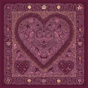 Efilia Desenli Eşarp - Sonsuz Aşk - Bordo