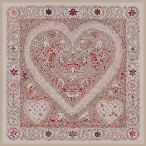 Efilia Desenli Eşarp - Sonsuz Aşk - Açık Vizon