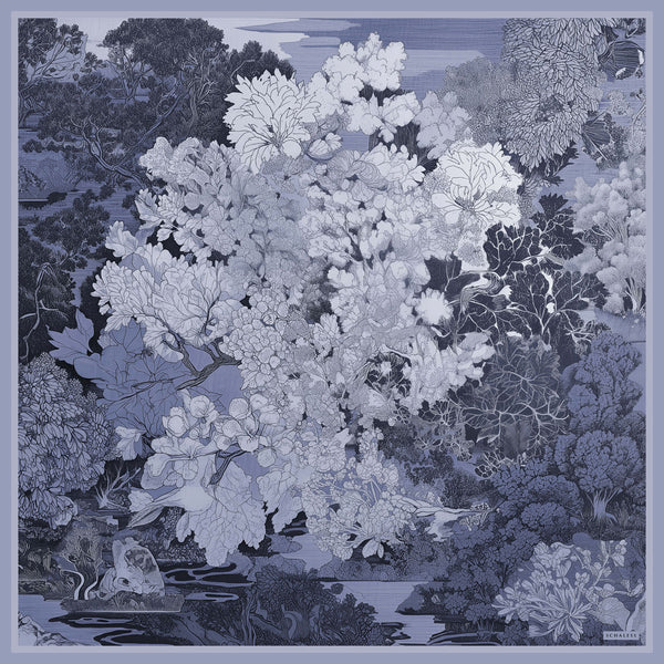 Efilia Desenli Eşarp - Sessiz Mevsimler - Lila