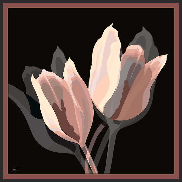 Efilia Desenli Eşarp - Renklerin Lalesi - Kiremit