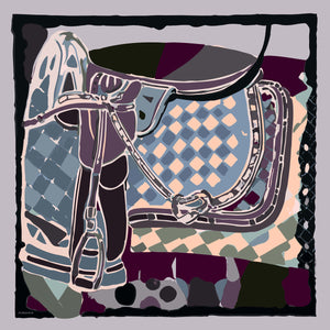 Efilia Desenli Eşarp - Pastel Yolculuk - Gri