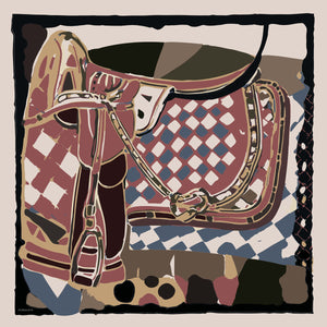 Efilia Desenli Eşarp - Pastel Yolculuk - Mürdüm