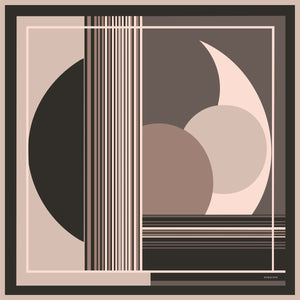 Efilia Desenli Eşarp - Gece ve Gündüz - Vizon