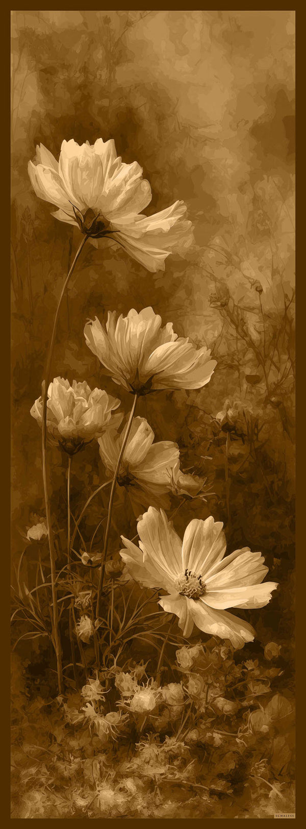 Efilia Desenli Şal - Zamansız Hayal - Kahverengi