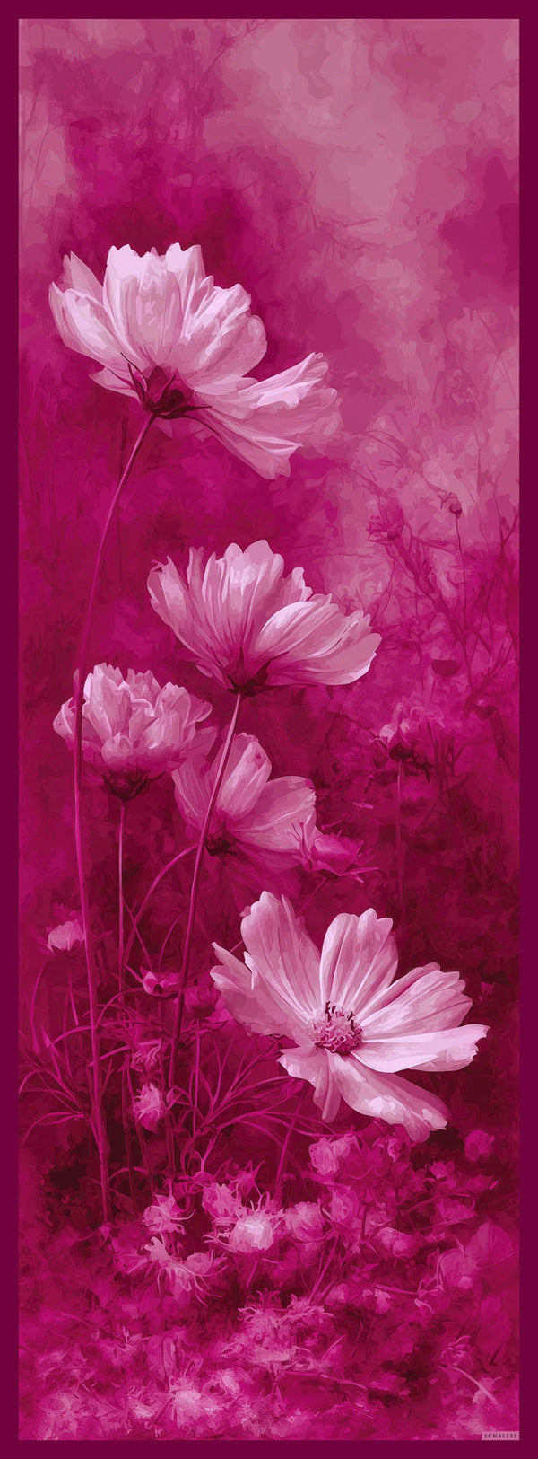 Efilia Desenli Şal - Zamansız Hayal - Fuşya