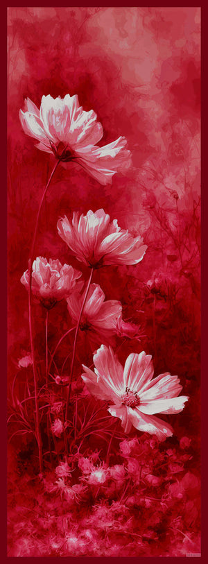 Efilia Desenli Şal - Zamansız Hayal - Kırmızı