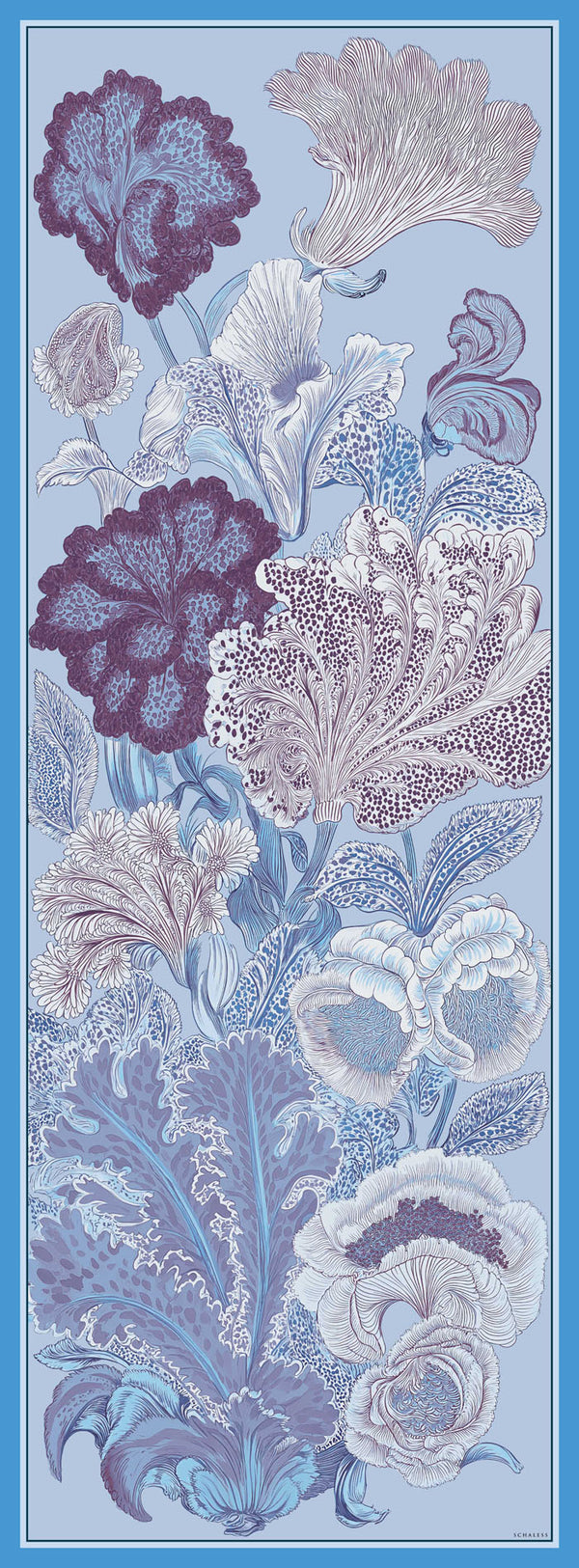 Efilia Desenli Şal - Mercan Bahçesi - Lila