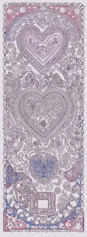 Efilia Desenli Şal - Sonsuz Aşk - Lila