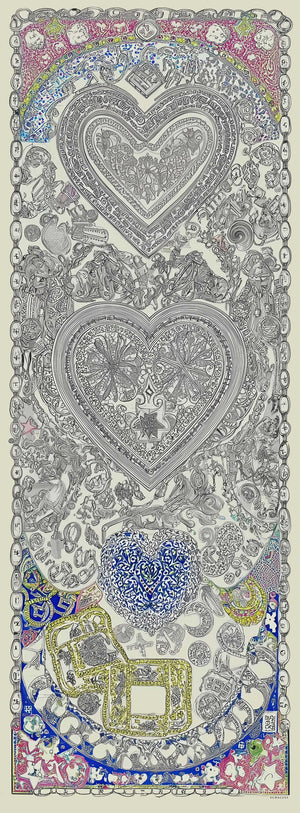 Efilia Desenli Şal - Sonsuz Aşk - Yeşil