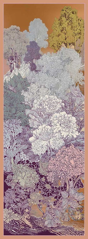 Efilia Desenli Şal - Sessiz Mevsimler - Turuncu