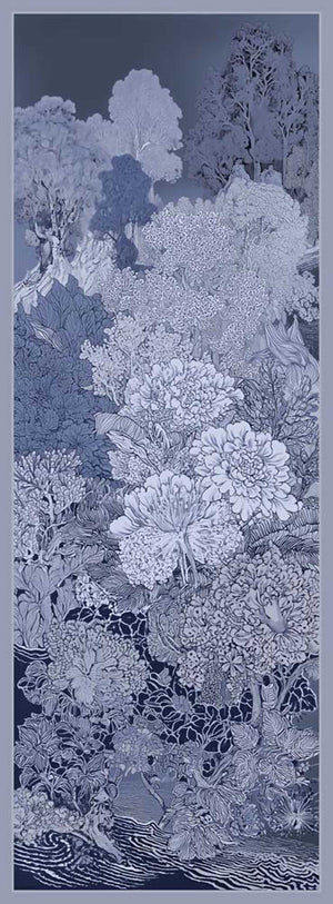 Efilia Desenli Şal - Sessiz Mevsimler - Lila