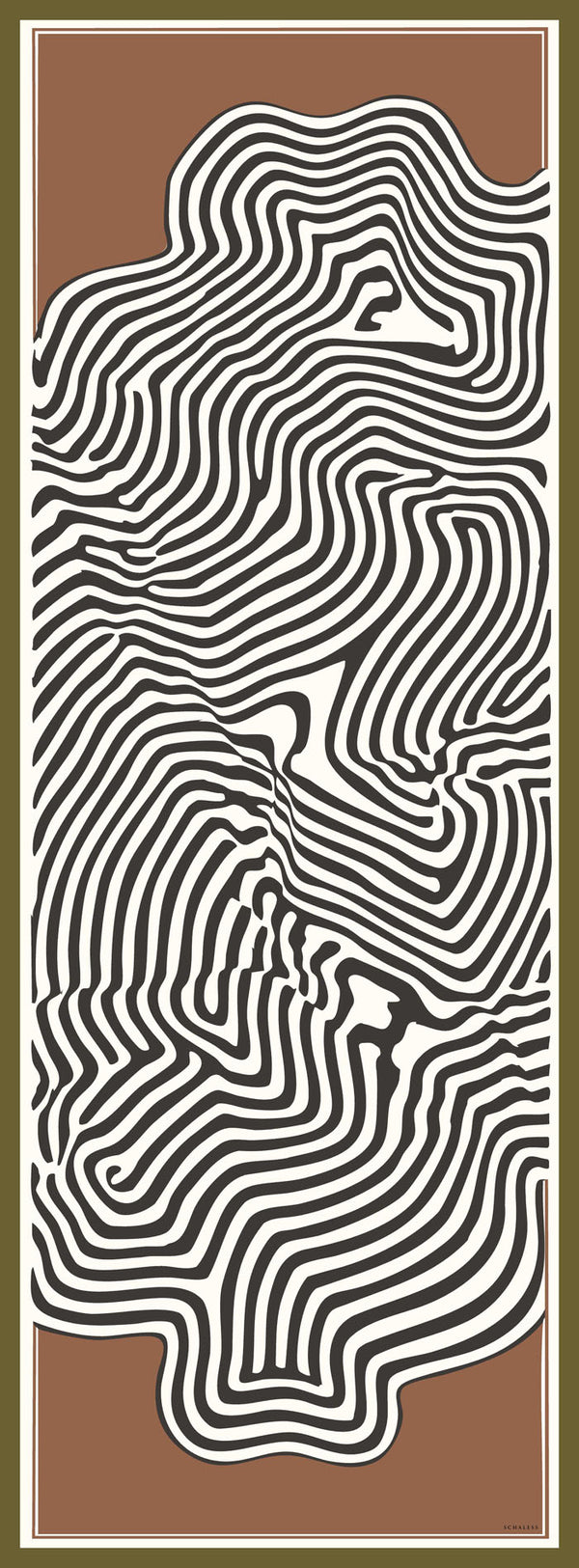 Efilia Desenli Şal - Yaşam İzi - Kahverengi