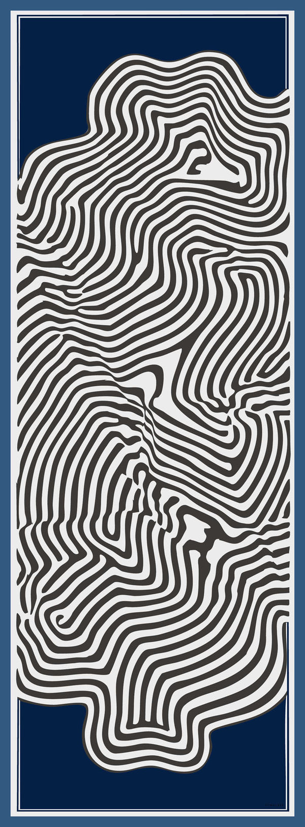 Efilia Desenli Şal - Yaşam İzi - Lacivert