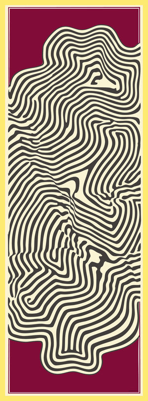 Efilia Desenli Şal - Yaşam İzi - Vişne