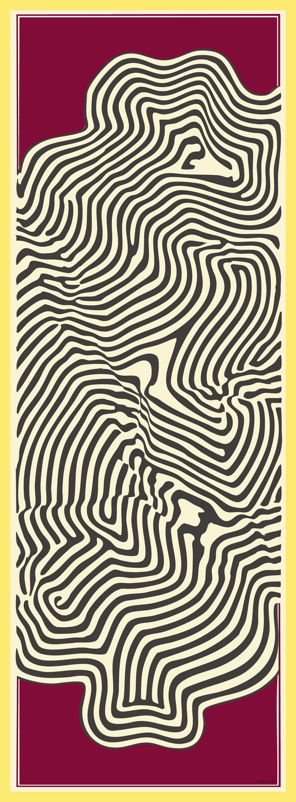 Efilia Desenli Şal - Yaşam İzi - Vişne