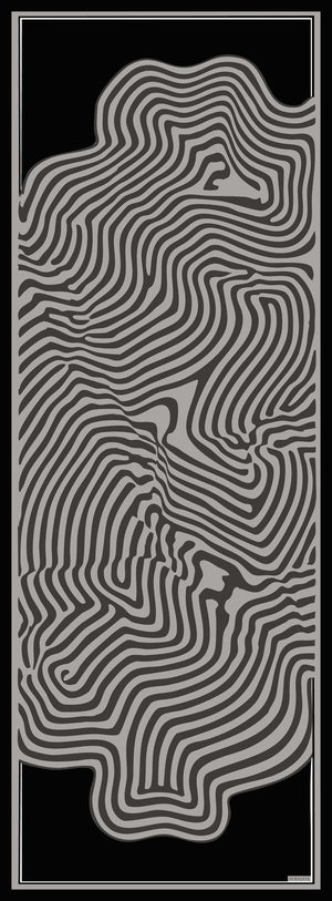 Efilia Desenli Şal - Yaşam İzi - Siyah