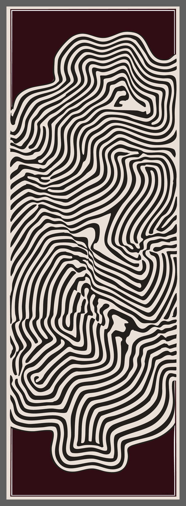 Efilia Desenli Şal - Yaşam İzi - Bordo