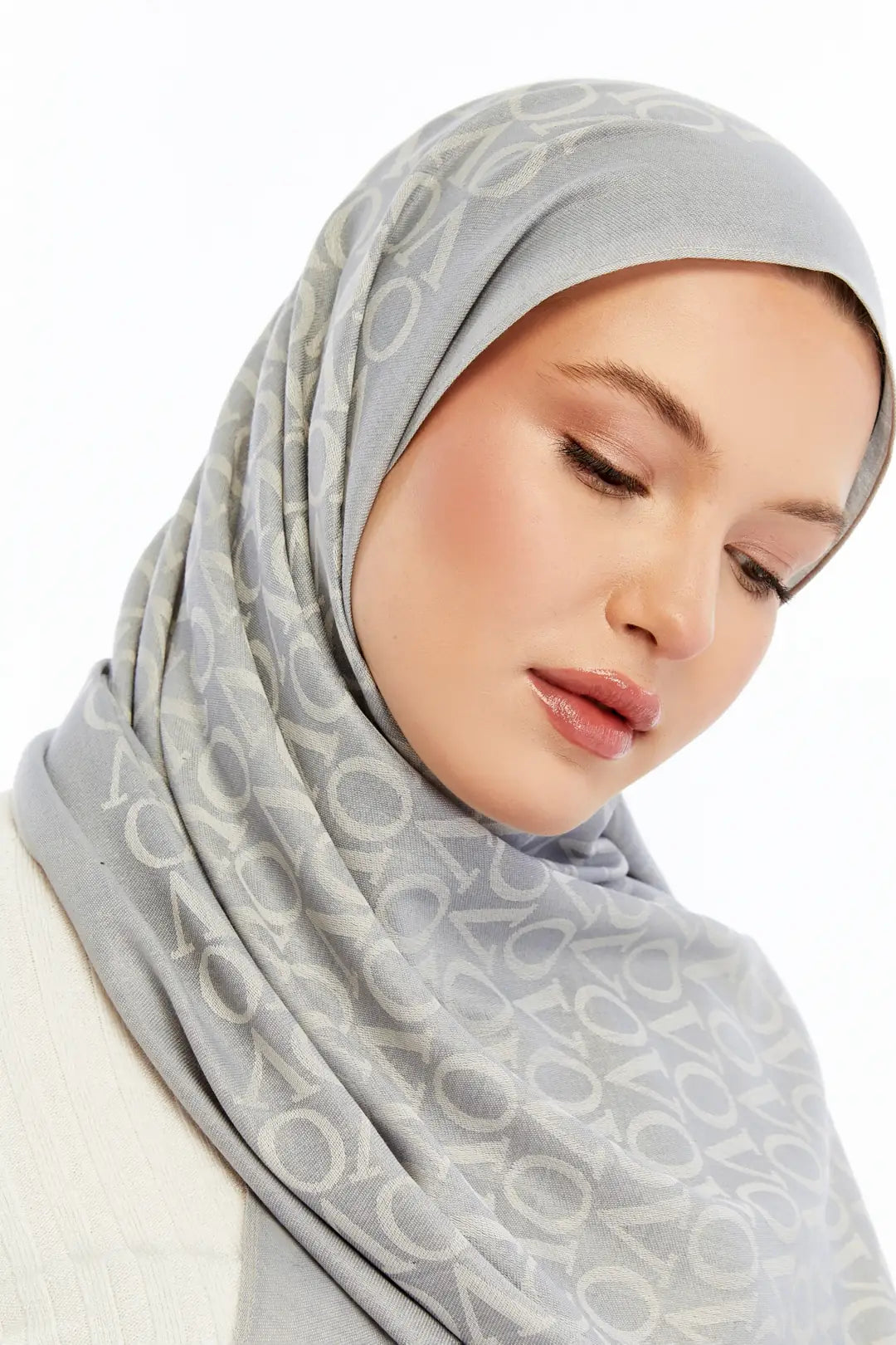 Lana VO Desen Şal - Buz Mavisi