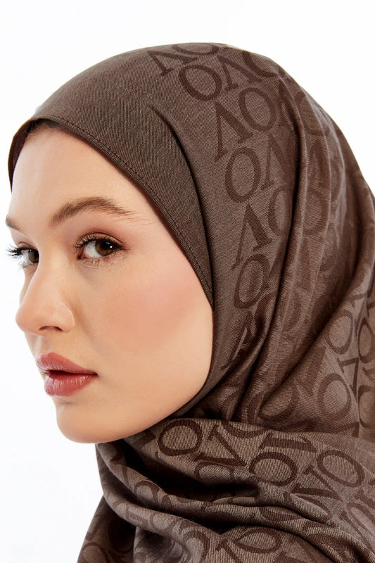 Lana VO Desen Şal - Tatlı Kahve