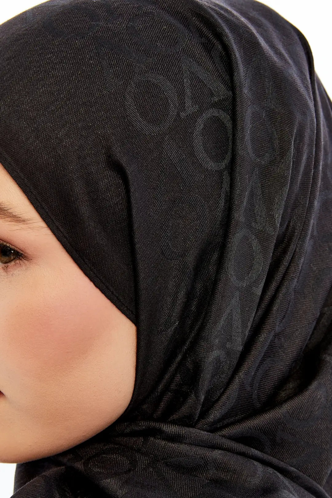 Lana VO Desen Şal - Siyah