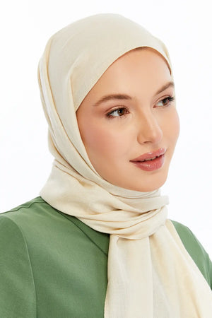 Lana VO Desen Şal - Krem