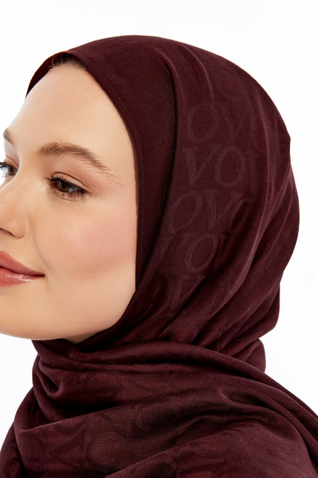 Lana VO Desen Şal - Bordo