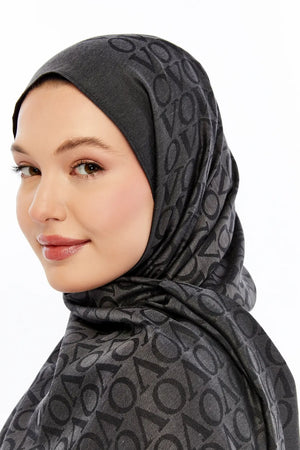 Lana VO Desen Şal - Füme