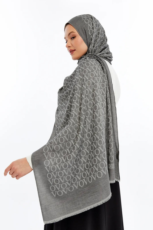 Lana VO Desen Şal - Gri