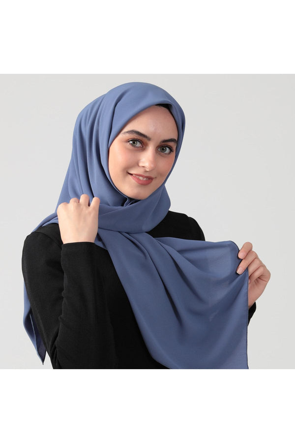 Medine İpeği Eşarp 110 x 110 cm - İndigo