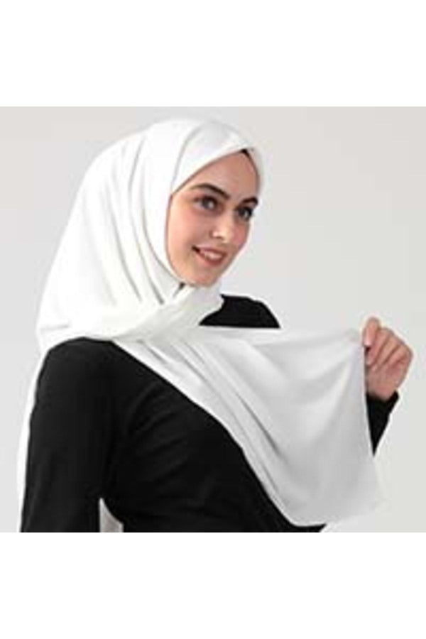 Medine İpeği Eşarp 110 x 110 cm - İnci Beyazı