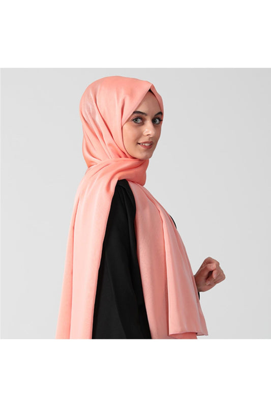 Janjanlı Şifon Şal - Somon