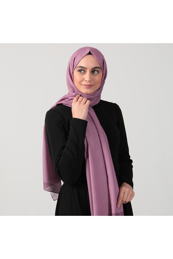 Pamuk Ipek Şal - Düz Renk Şal - Leylak