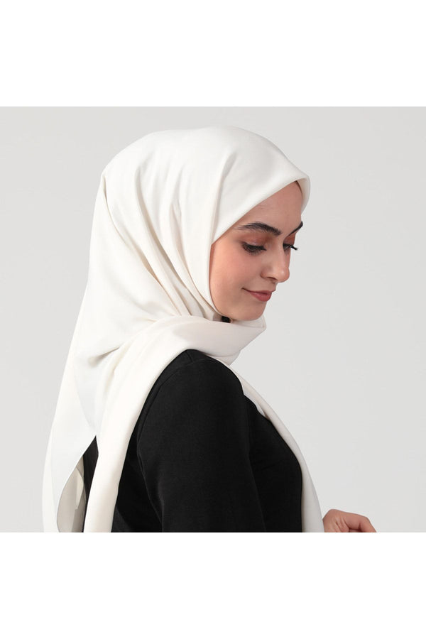 Medine İpeği Eşarp 110 x 110 cm - Krem