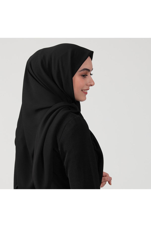 Medine İpeği Eşarp 110 x 110 cm - Siyah