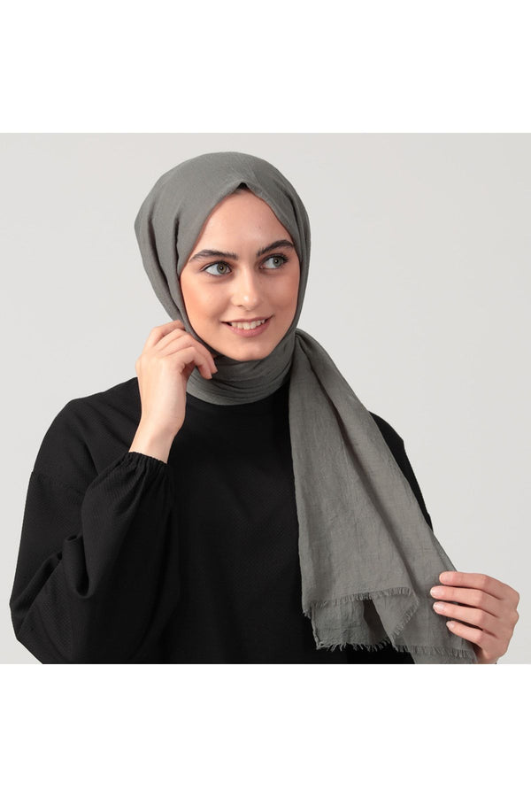 Ultra Ince Pamuk Şal - Küf Yeşili