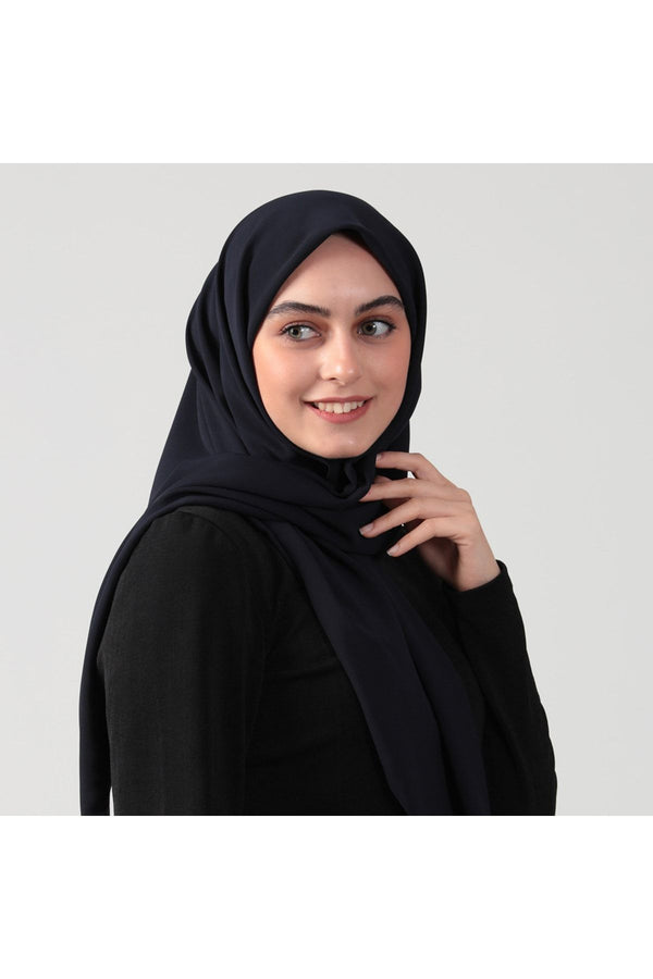 Medine İpeği Eşarp 110 x 110 cm - Lacivert