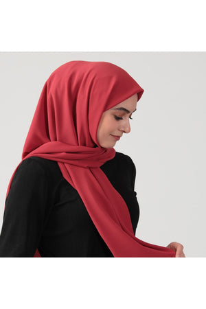 Medine İpeği Eşarp 110 x 110 cm - Vişne