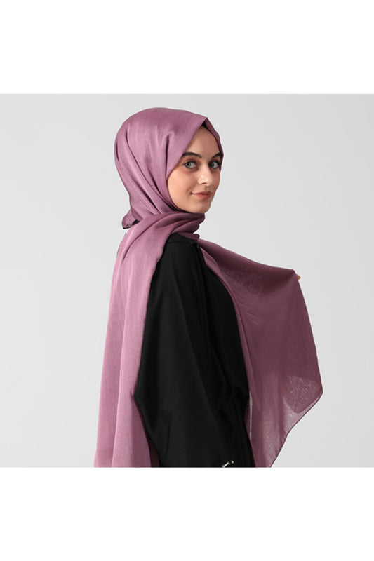 Janjanlı Şifon Şal - Gül Kurusu