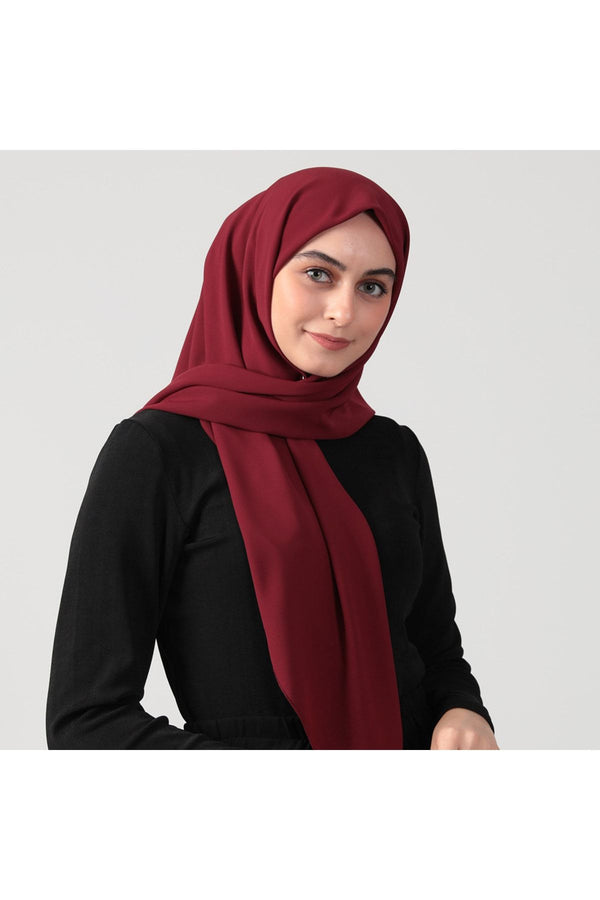 Medine İpeği Eşarp 110 x 110 cm - Bordo