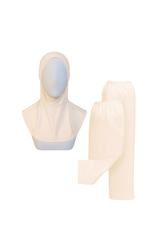 Tesettür Hijab Bone Kolluk Set - Vizon