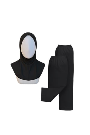 Tesettür Hijab Bone Kolluk Set - Siyah