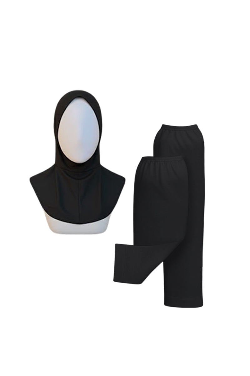 Tesettür Hijab Bone Kolluk Set - Siyah