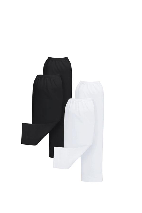 2'li Tesettür Kolluk Set - Siyah Beyaz