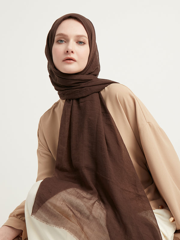 Ultra İnce Şal - Acı Kahve