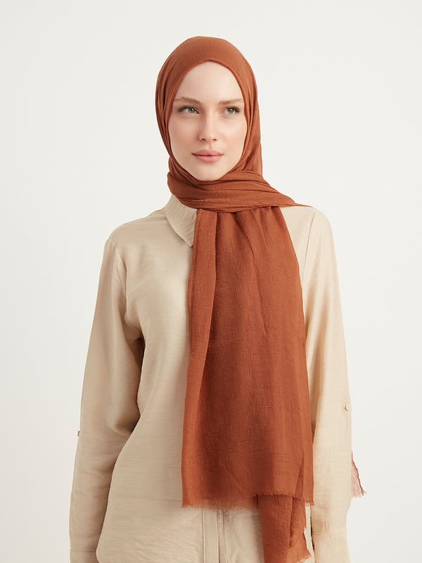 Ultra İnce Şal - Koyu Kahve