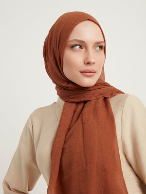 Ultra İnce Şal - Koyu Kahve