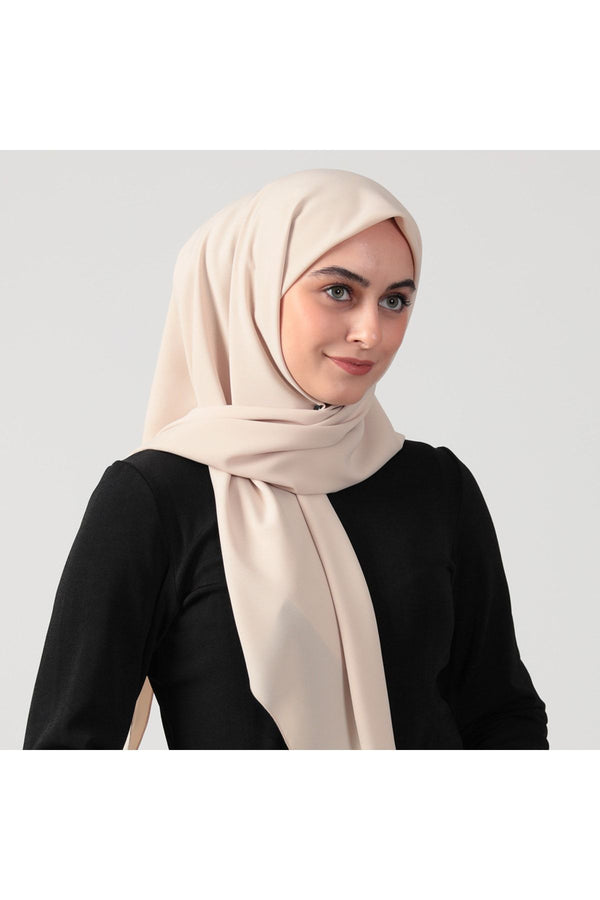Medine İpeği Eşarp 110 x 110 cm - Bej