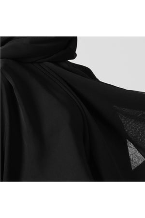 Janjanlı Şifon Şal - Siyah